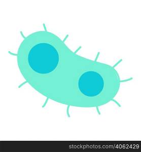 Green bacteria semi flat color vector object. Full sized item on white. Living organism. Cell biology. Chemical composition. Simple cartoon style illustration for web graphic design and animation. Green bacteria semi flat color vector object