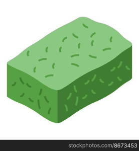 Green bale icon isometric vector. Pile stack. Haystack farm. Green bale icon isometric vector. Pile stack