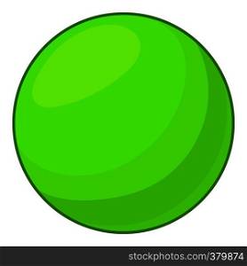 Green ball icon. Cartoon illustration of green ball vector icon for web. Green ball icon, cartoon style