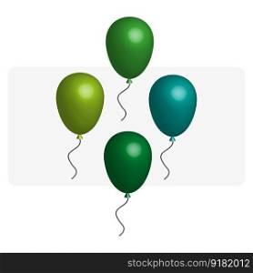 green balloons, great design for any purposes. Happy birthday. Vector illustration. EPS 10.. green balloons, great design for any purposes. Happy birthday. Vector illustration.