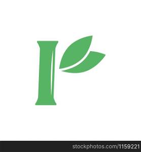 Green bamboo icon design template vector isolated illustration. Green bamboo icon design template vector isolated