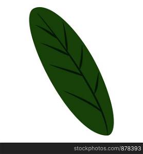 Green banana leaf icon. Cartoon of green banana leaf vector icon for web design isolated on white background. Green banana leaf icon, cartoon style