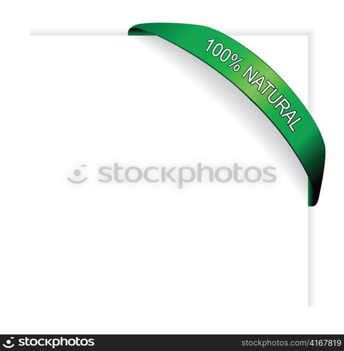 green banner with paper vector illustration