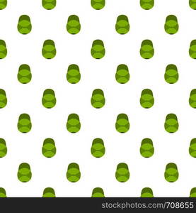 Green baseball cap pattern seamless in flat style for any design. Green baseball cap pattern seamless