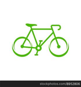 Green bicycle icon simple style vector image
