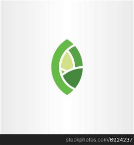 green bio leaf eco symbol icon logo element