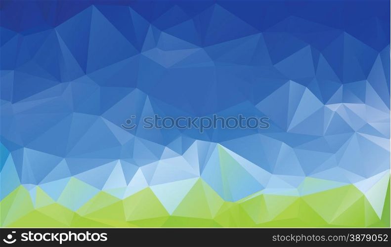 green blue abstract low poly background vector illustration