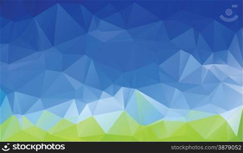 green blue abstract low poly background vector illustration
