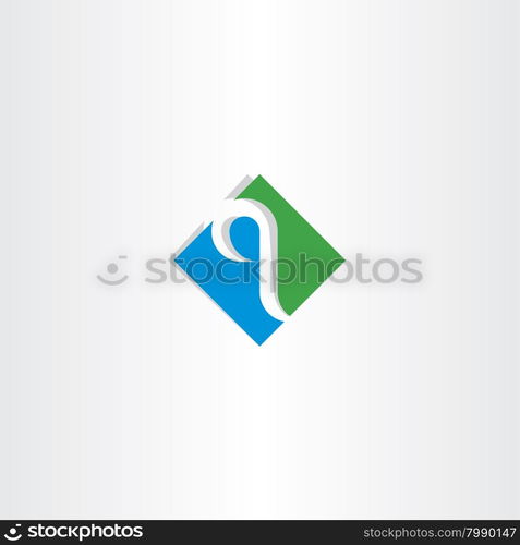 green blue letter q logo logotype vector icon brand