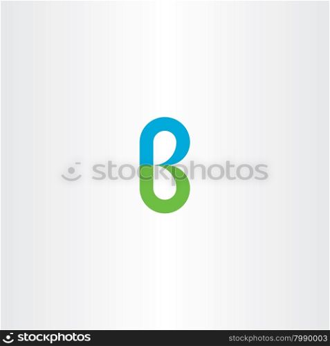 green blue logo b letter b logotype icon design