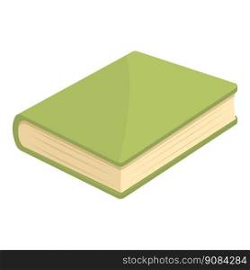 Green book icon cartoon vector. Open study. Learning magazine. Green book icon cartoon vector. Open study