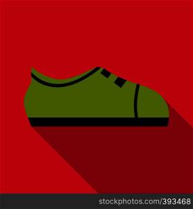 Green boot icon. Flat illustration of green boot vector icon for web. Green boot icon, flat style