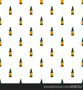 Green bottle of beer pattern seamless vector repeat for any web design. Green bottle of beer pattern seamless vector