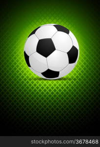 Green bright background with soccer ball.Abstract illustration