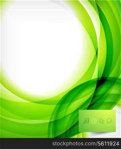 Green bright vector wave design