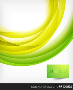 Green bright vector wave design