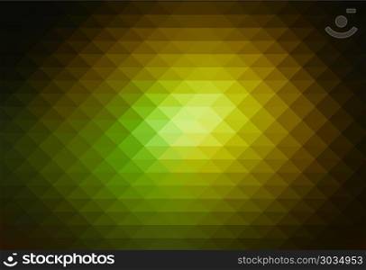 Green brown yellow black rows of triangles background . Green brown yellow black abstract geometric background with rows of triangles