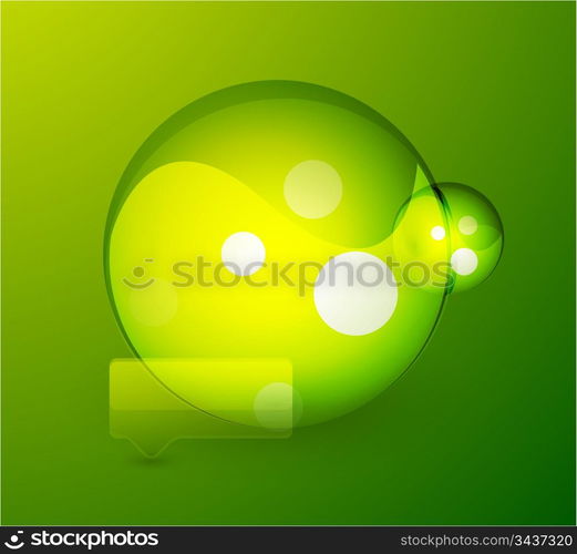 Green bubble vector background
