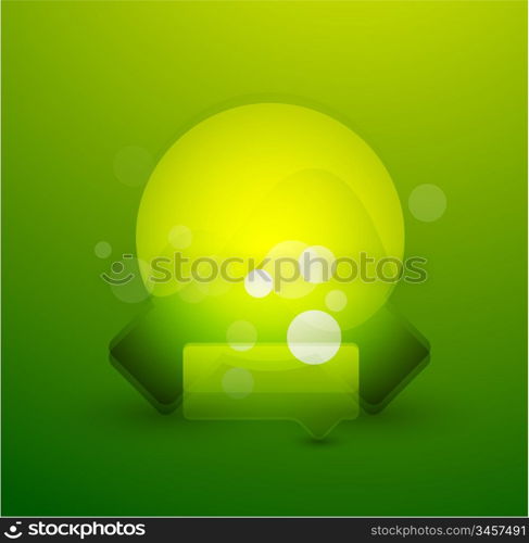 Green bubble vector background