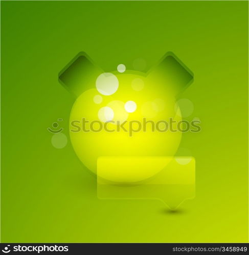 Green bubble vector background