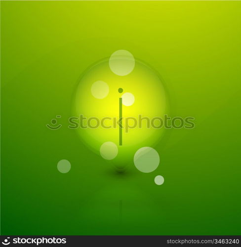 Green bubble vector background