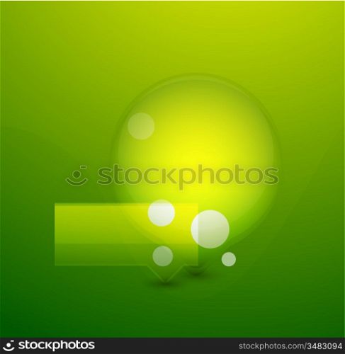 Green bubble vector background