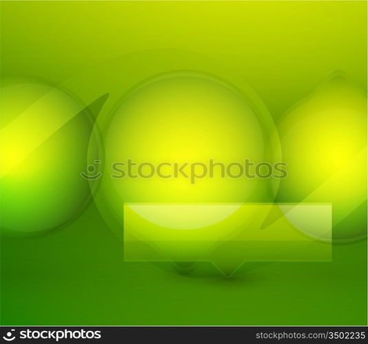 Green bubble vector background