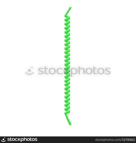 Green cable icon. Cartoon of green cable vector icon for web design isolated on white background. Green cable icon, cartoon style