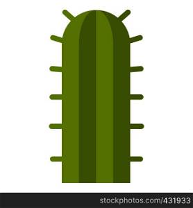 Green cactus plant icon flat isolated on white background vector illustration. Green cactus plant icon isolated