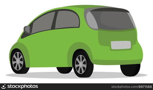 Green car, illustration, vector on white background