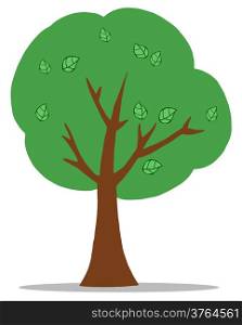 Green Cartoon Tree