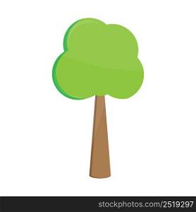 green cartoon tree. Ecology concept. Cartoon drawing. Vector illustration. stock image. EPS 10.. green cartoon tree. Ecology concept. Cartoon drawing. Vector illustration. stock image.