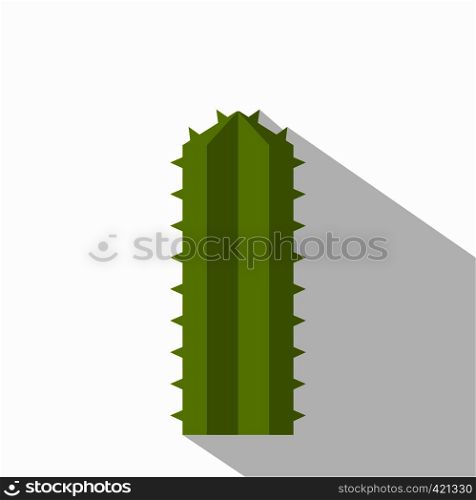 Green Cereus Candicans cactus icon. Flat illustration of Cereus Candicans cactus vector icon for web isolated on white background. Green Cereus Candicans cactus icon, flat style