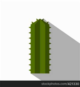 Green Cereus Candicans cactus icon. Flat illustration of Cereus Candicans cactus vector icon for web isolated on white background. Green Cereus Candicans cactus icon, flat style
