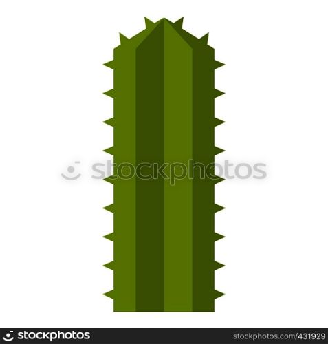 Green Cereus Candicans cactus icon flat isolated on white background vector illustration. Green Cereus Candicans cactus icon isolated