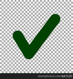 Green Check Mark icon isolated on transparent background. Eps10. Green Check Mark icon isolated on transparent background