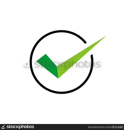 Green check mark logo template Illustration Design. Vector EPS 10.