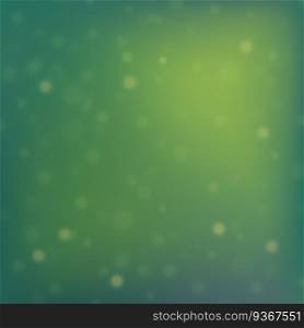 Green Christmas background with bokeh lights. Template for holiday card with place for your text.