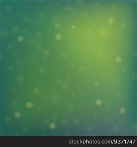 Green Christmas background with bokeh lights. Template for holiday card with place for your text.