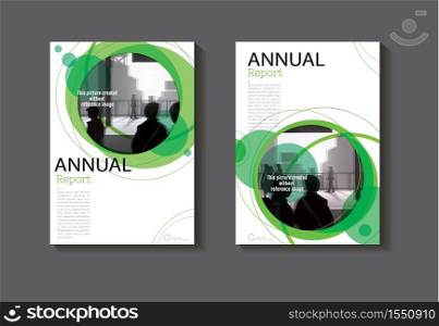 green Circle abstract cover design modern book cover abstract Brochure cover template,annual report, magazine and flyer layout Vector a4