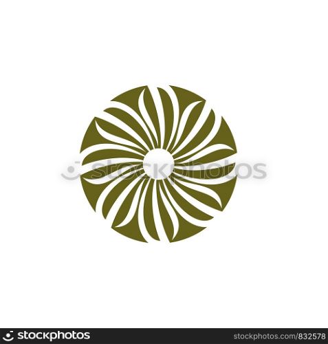 Green Circle Flower Logo Template Illustration Design. Vector EPS 10.