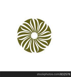 Green Circle Flower Logo Template Illustration Design. Vector EPS 10.