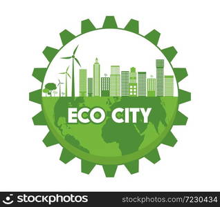 Green cities help the world with eco-friendly concept ideas.vector illustration