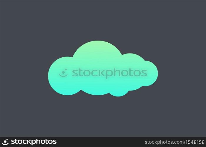 Green clouds illustration design. Minimalist and modern vector design suitable for community, business, and product brands.