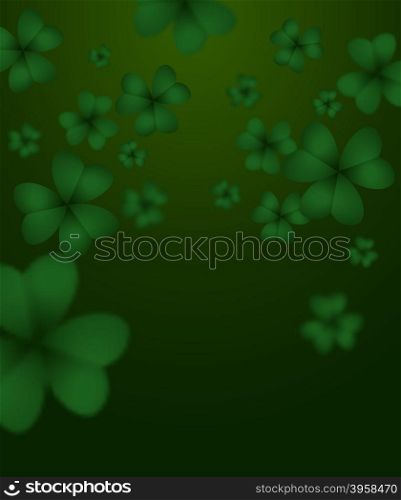 Green clover 3D. Green Shamrock clover background. Background of plants&#xA;