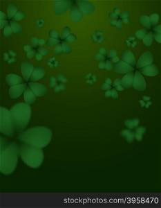 Green clover 3D. Green Shamrock clover background. Background of plants&#xA;