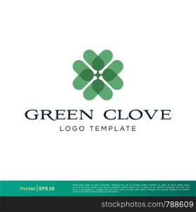 Green Clover Icon Vector Logo Template Illustration Design. Vector EPS 10.
