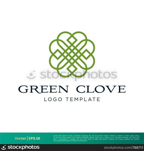 Green Clover Icon Vector Logo Template Illustration Design. Vector EPS 10.