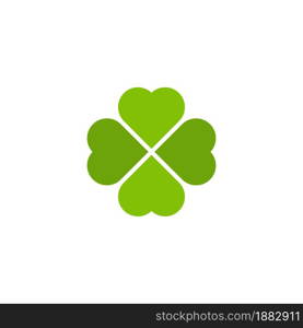 Green Clover Leaf icon Template Design Vector