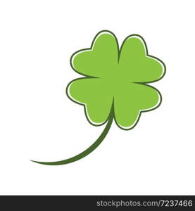 Green Clover Leaf icon Template Design Vector